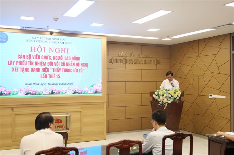 HỘI NGHỊ LẤY PHIẾU TÍN NHIỆM XÉT TẶNG DANH HIỆU “THẦY THUỐC ƯU TÚ” LẦN THỨ 15 NĂM 2027